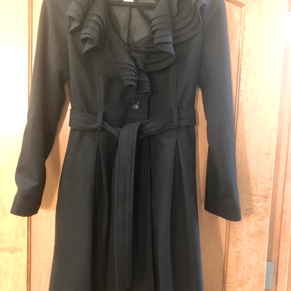 Candies ruffle collared coat Medium - Picture 2 of 13